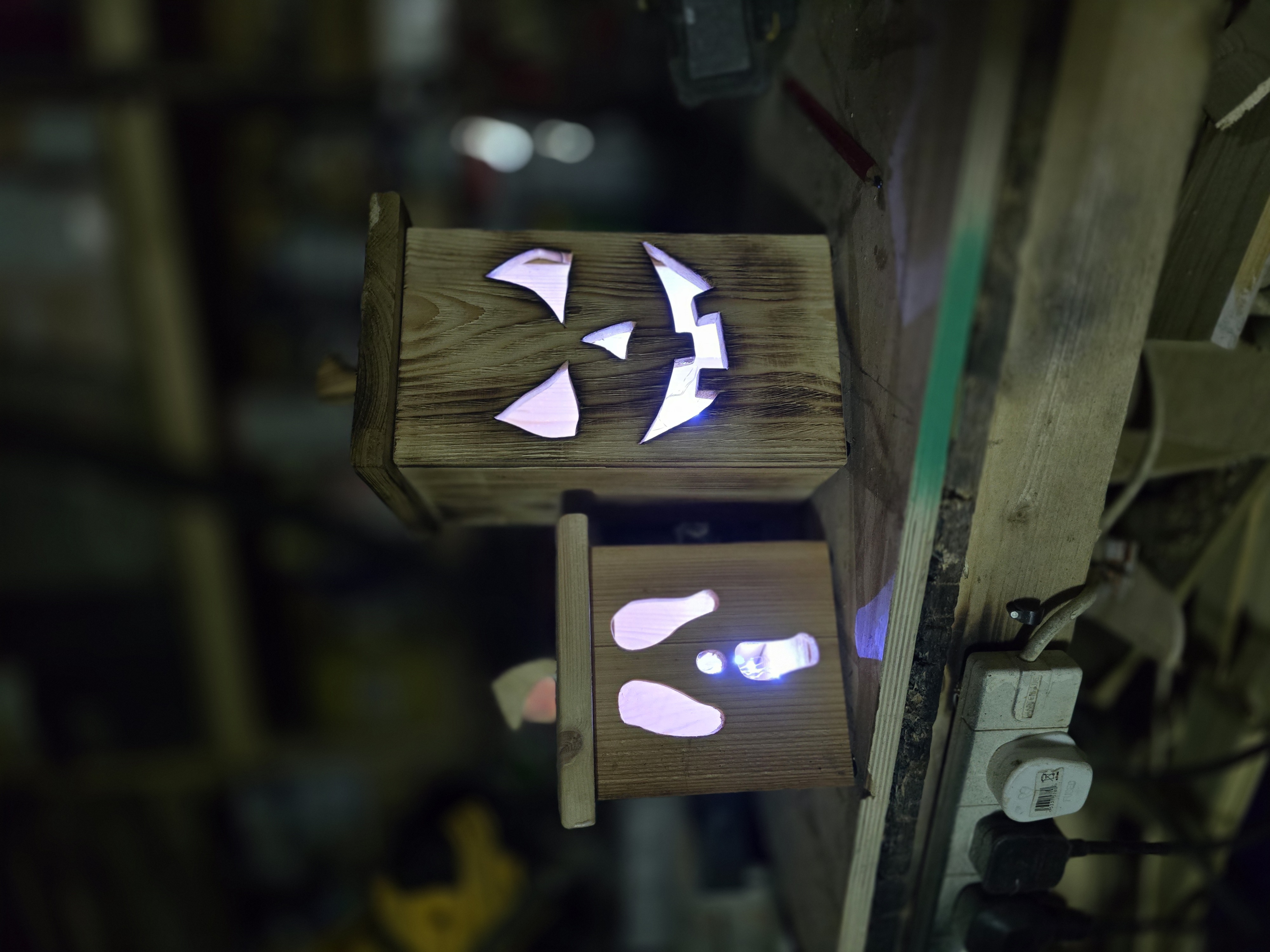 Big Wooden Hallowen Jack-O'-Lantern