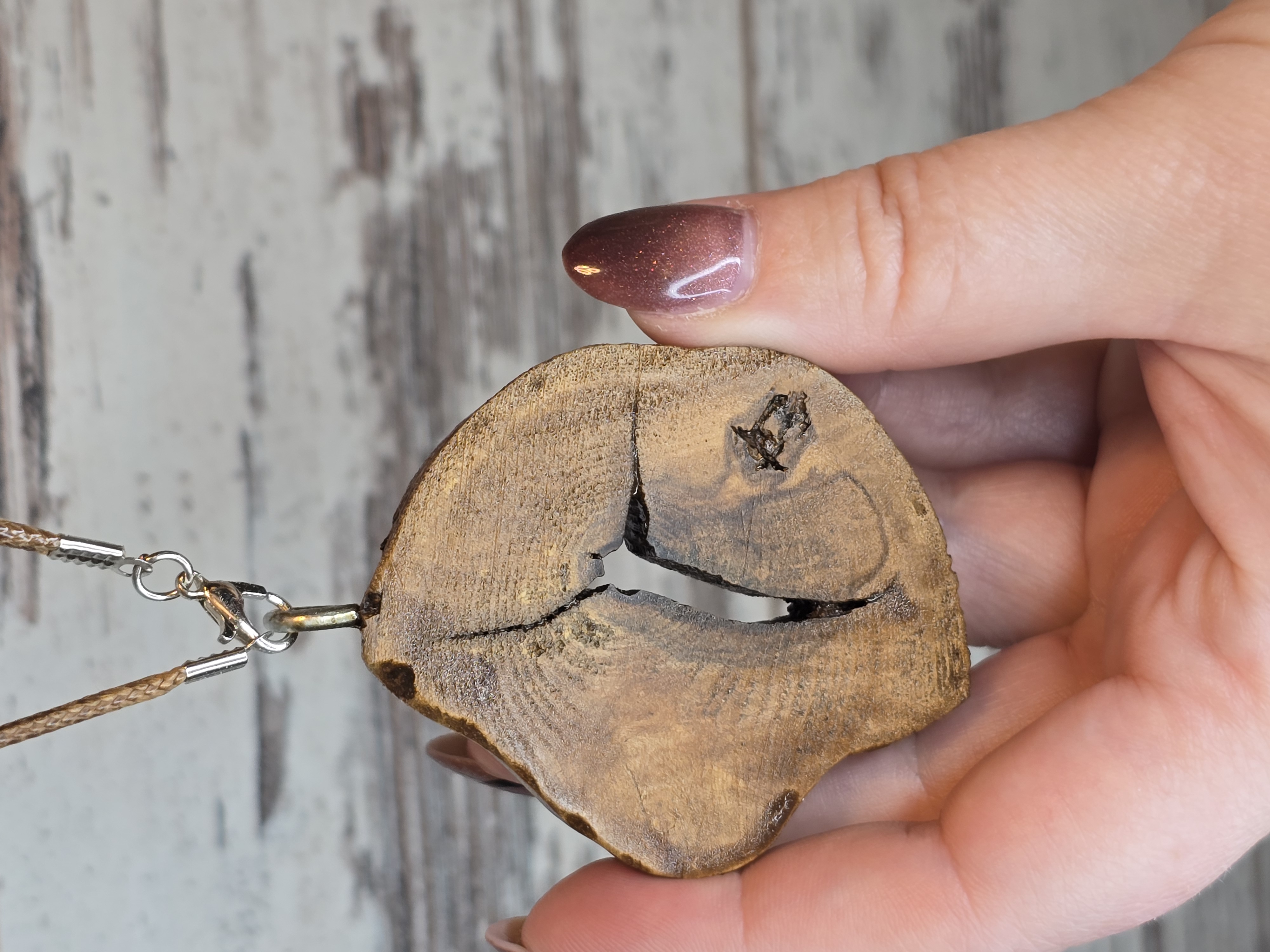 Handcrafted Wood Pendant Necklace