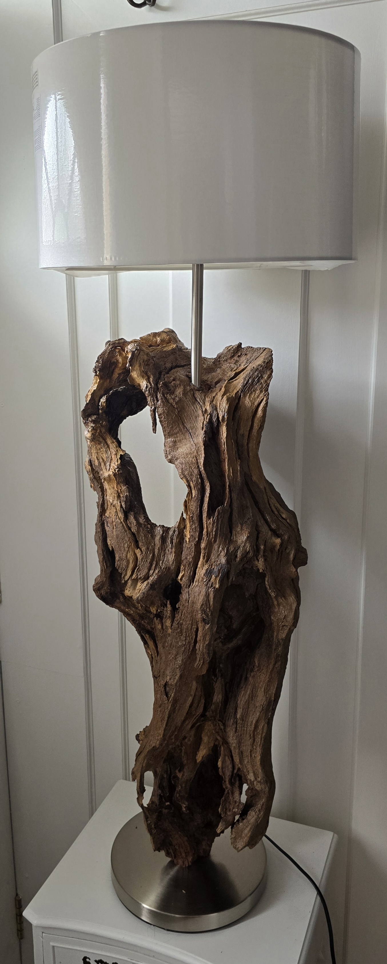 Rustic Driftwood Floor Lamp