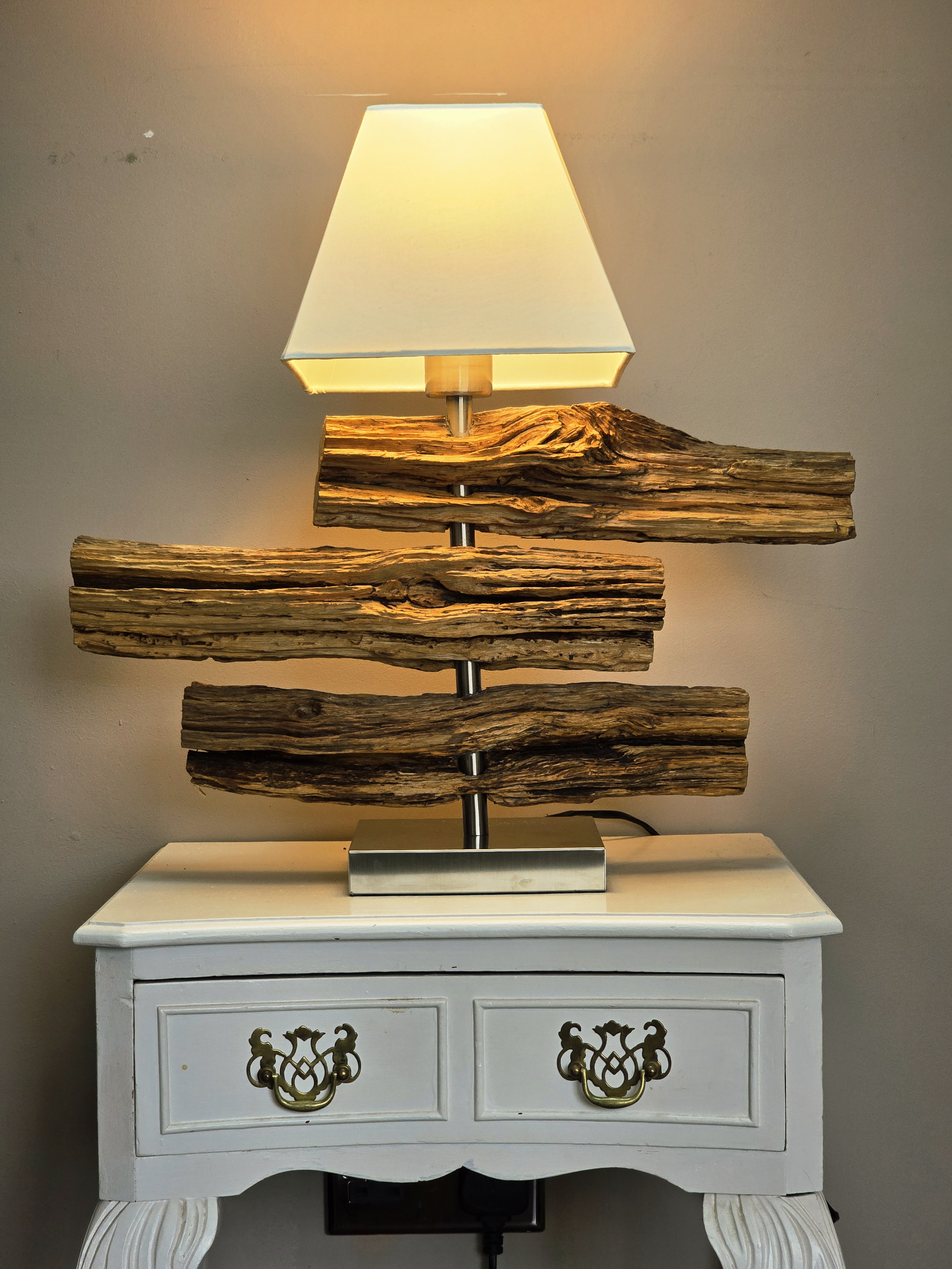 Rustic Wooden Table Lamp
