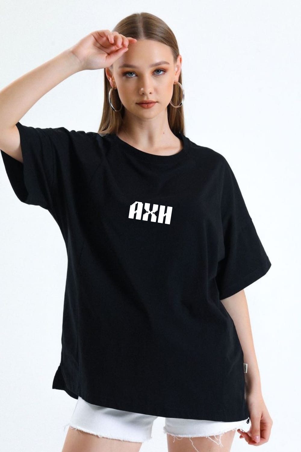 AXH BLACK/WHITE OVERSIZED TEE