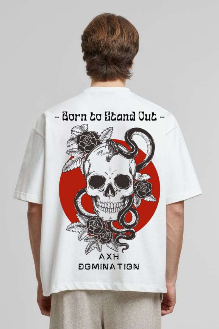 GRAPHICS SKULL OVERSIZED TEE