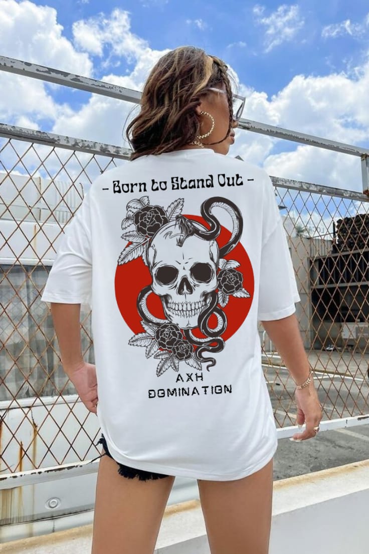 GRAPHICS SKULL OVERSIZED TEE