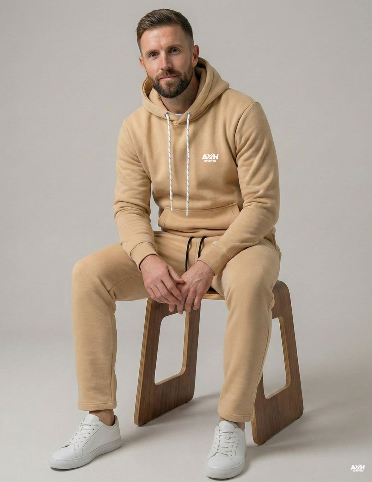 Beige Hooded Tracksuit