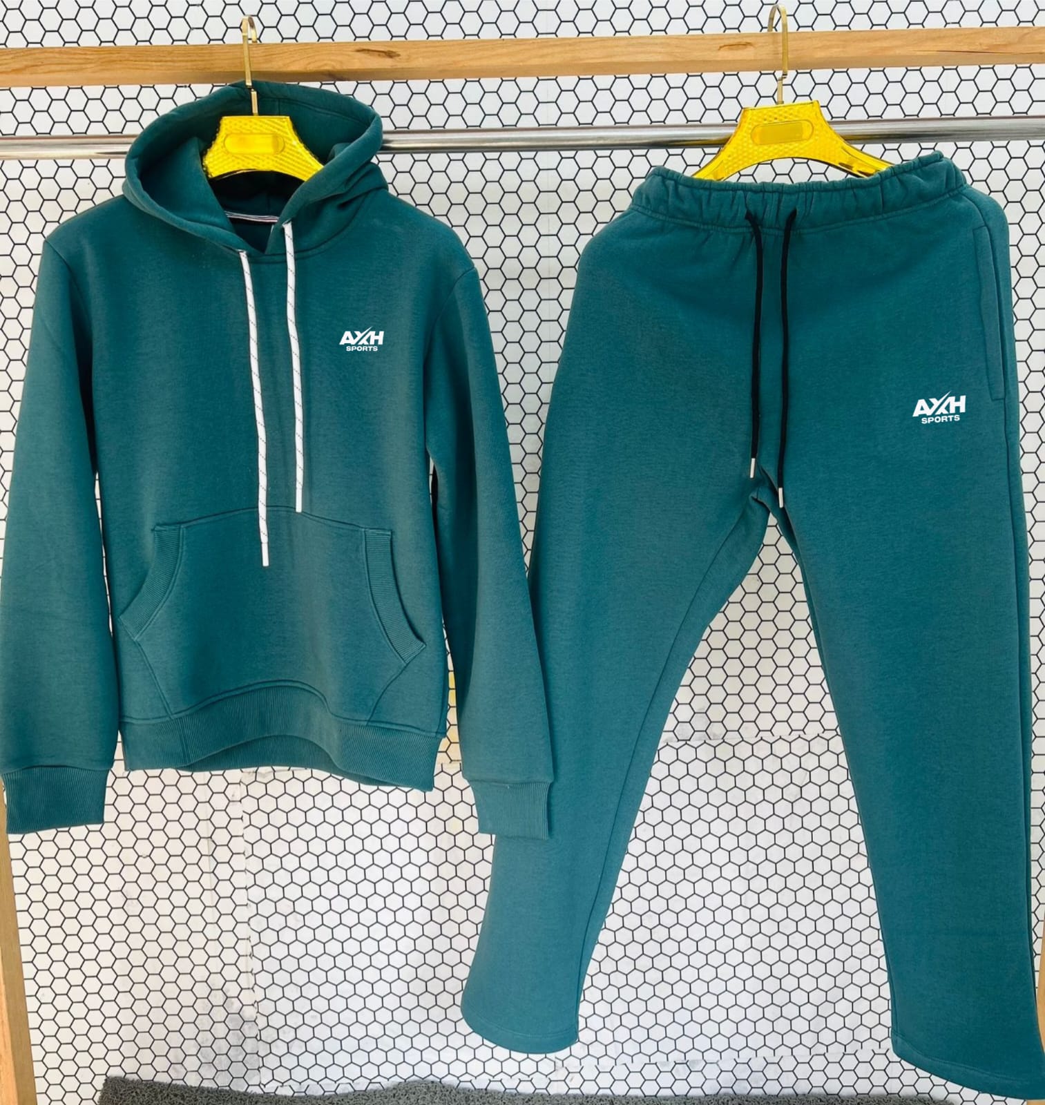 Teal Hoodie and Sweatpants Set