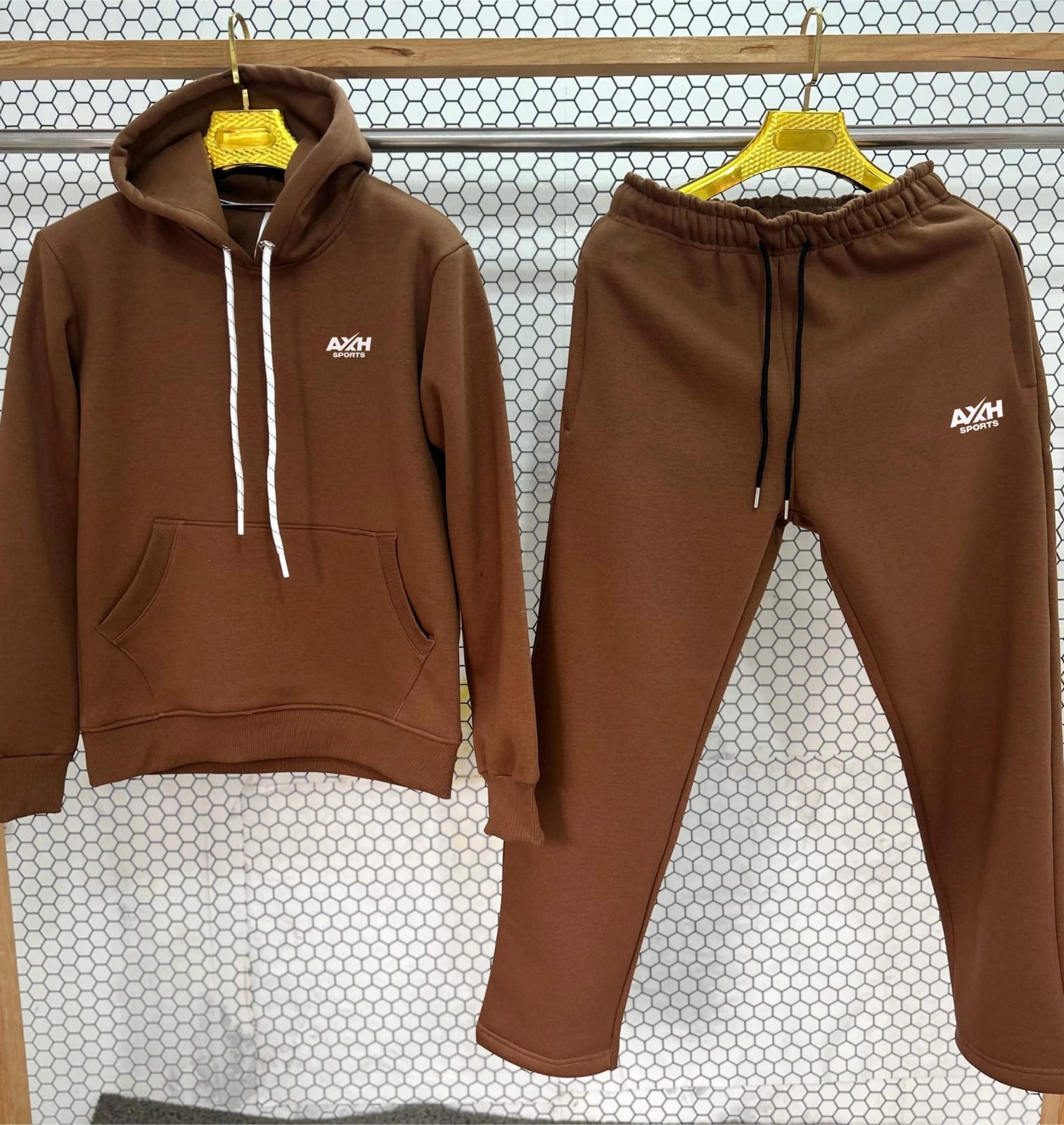 Brown Hoodie & Sweatpants Set