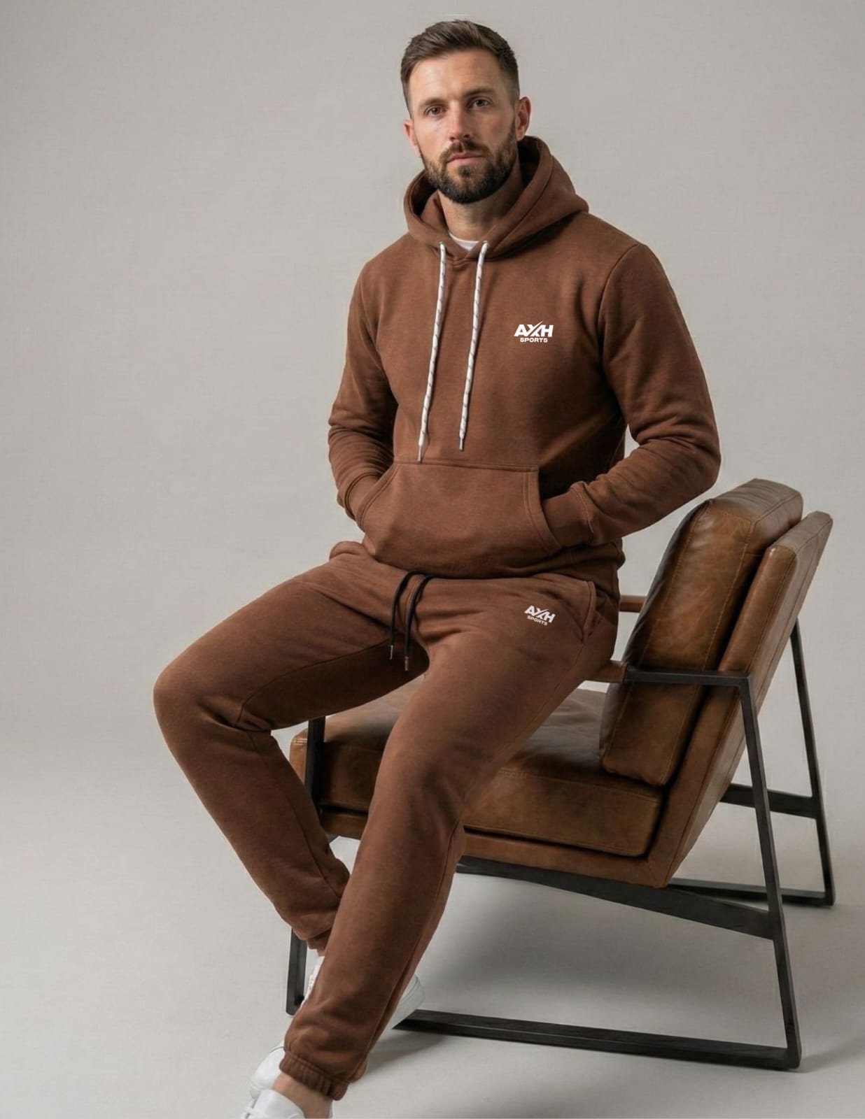 Brown Hoodie & Sweatpants Set