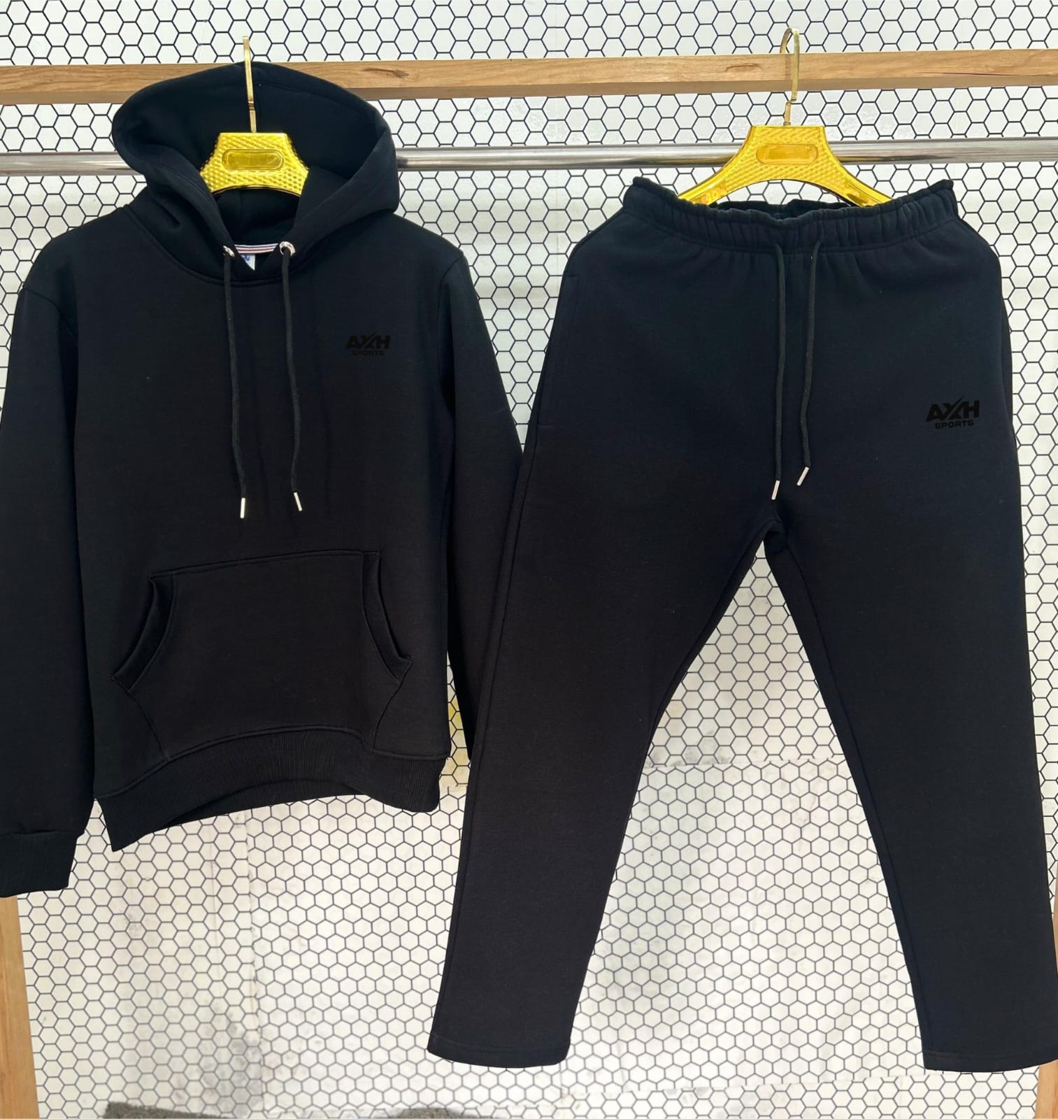 Black Hoodie and Jogger Set
