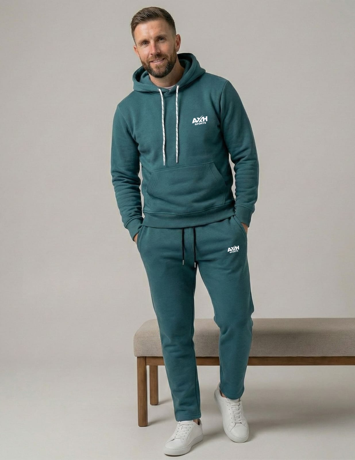 Teal Hoodie and Sweatpants Set