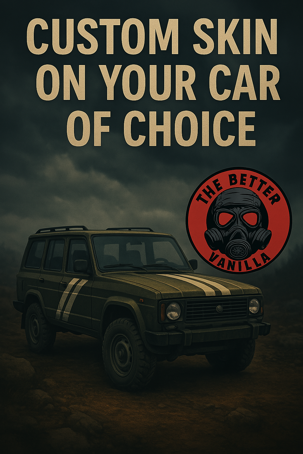 Your Custom Skin or clan tag on your car