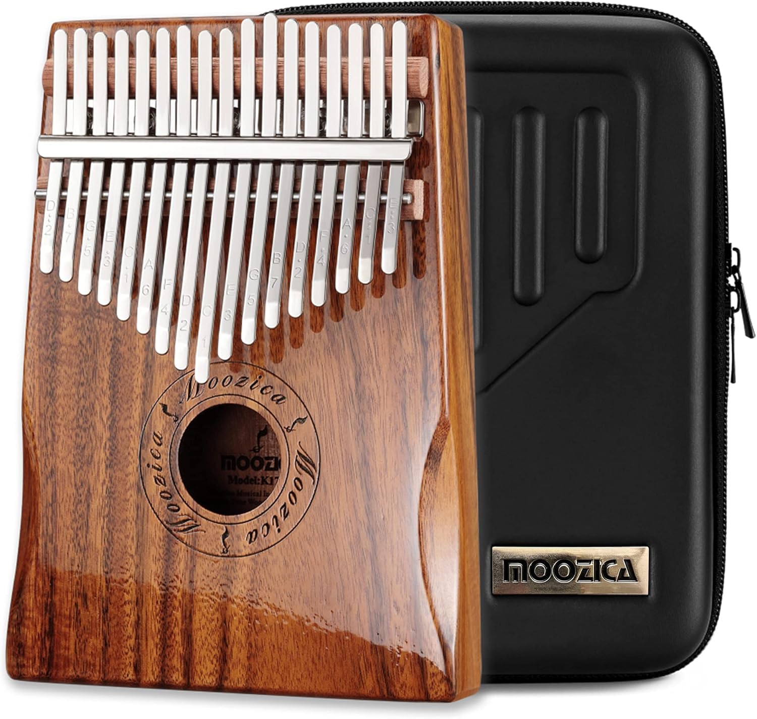 MOOZICA 17 teclas kalimba, instrumento musical de piano de pulgar 