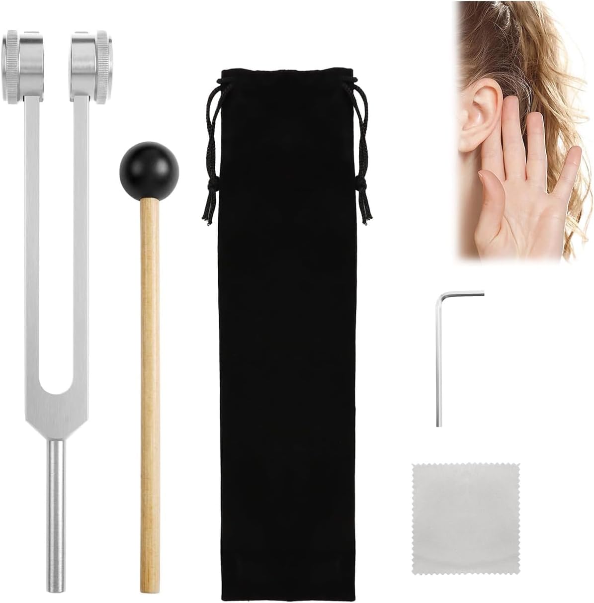 Diapasón de aluminio con accesorios