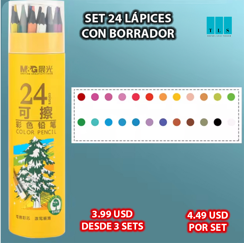Set de 24 lápices de colores