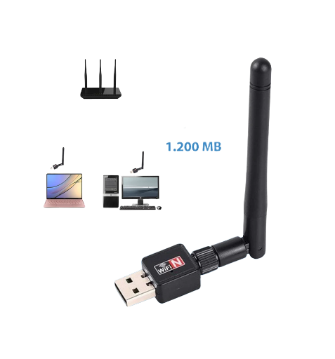 Adaptador WiFi con puerto USB