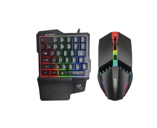 Combo gamer RGB de una mano