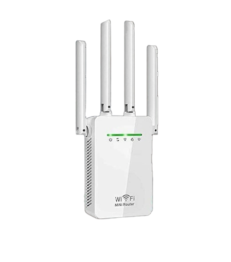 Repetidor y módem WiFi de 4 antenas