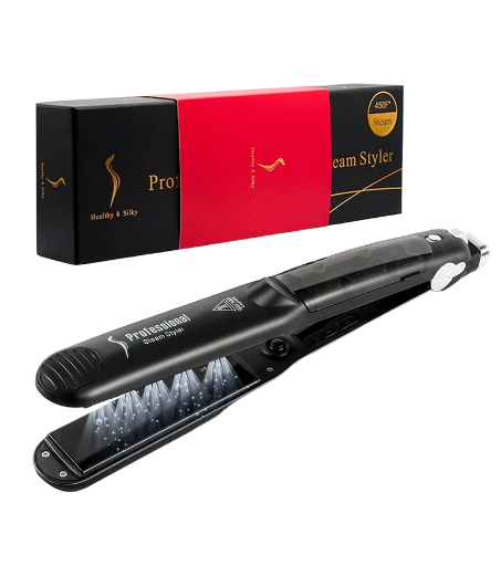 Plancha de Cabello Profesional de Cerámica y Vapor