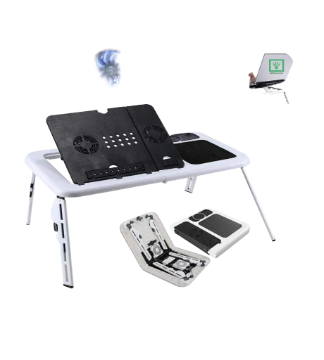 Mesa plegable con ventiladores para laptop