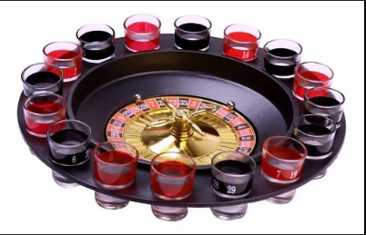Ruleta con 16 vasos shot