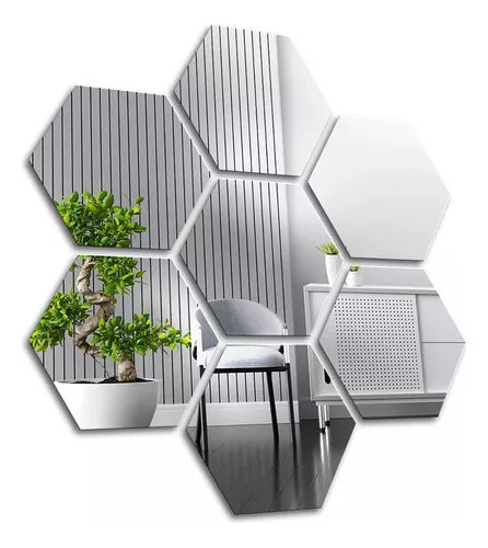 Espejo adhesivo hexagonal