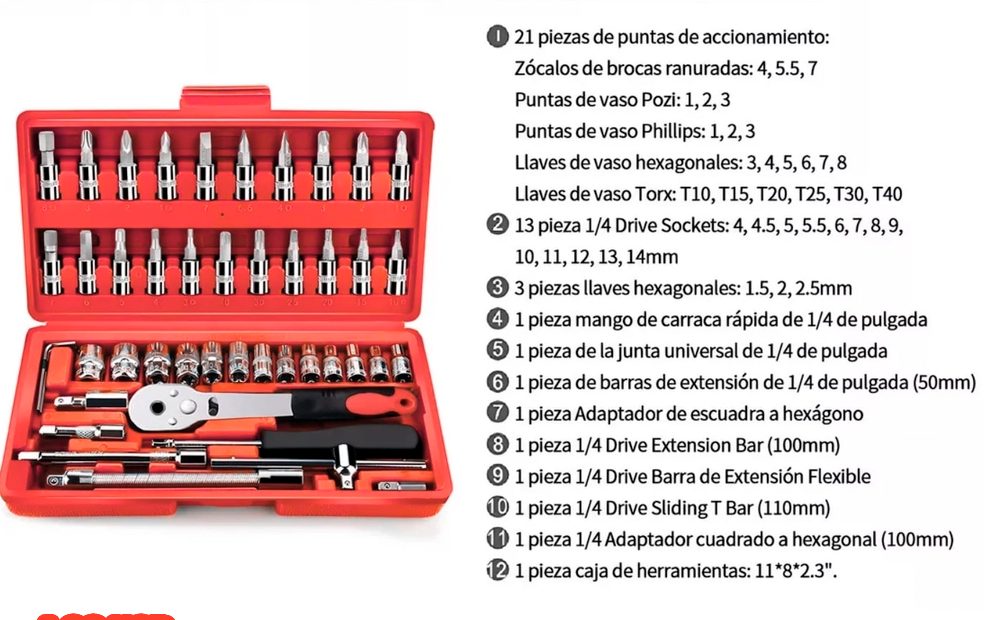 Set de 46 Herramientas