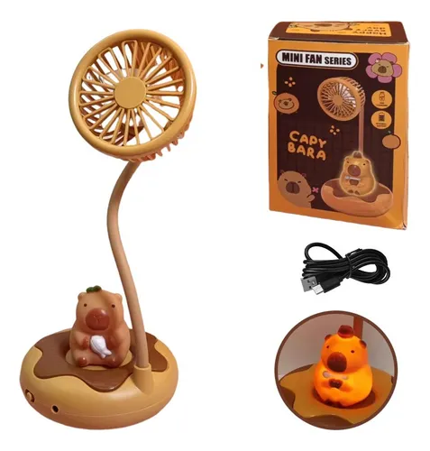 Lámpara y ventilador de capibara