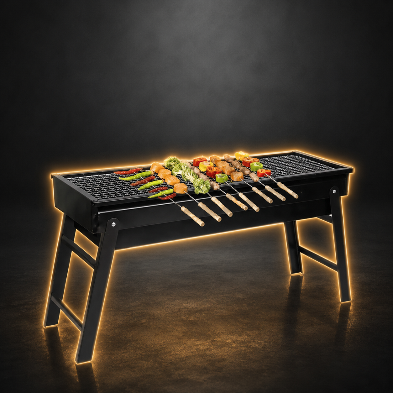 Parrilla portátil de aluminio