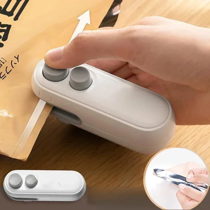 Mini sellador y cortadora de fundas