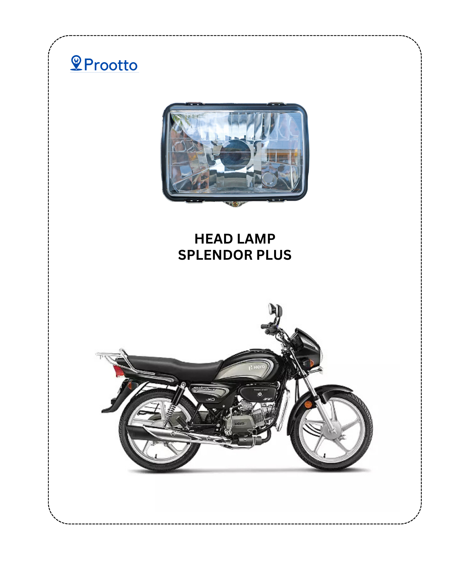 HEAD LAMP HERO SPLENDOR PLUS