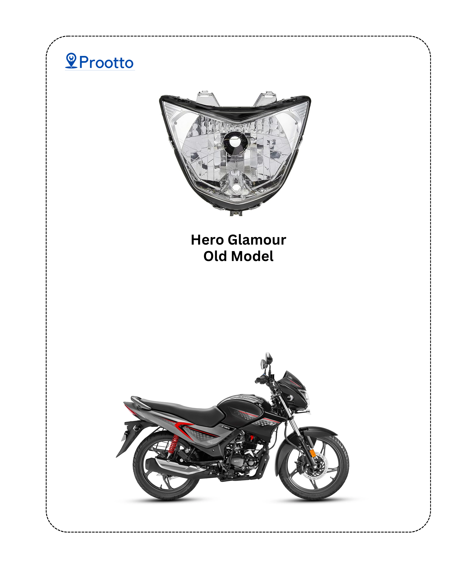 HEAD LAMP HERO GLAMOUR (Old Model)