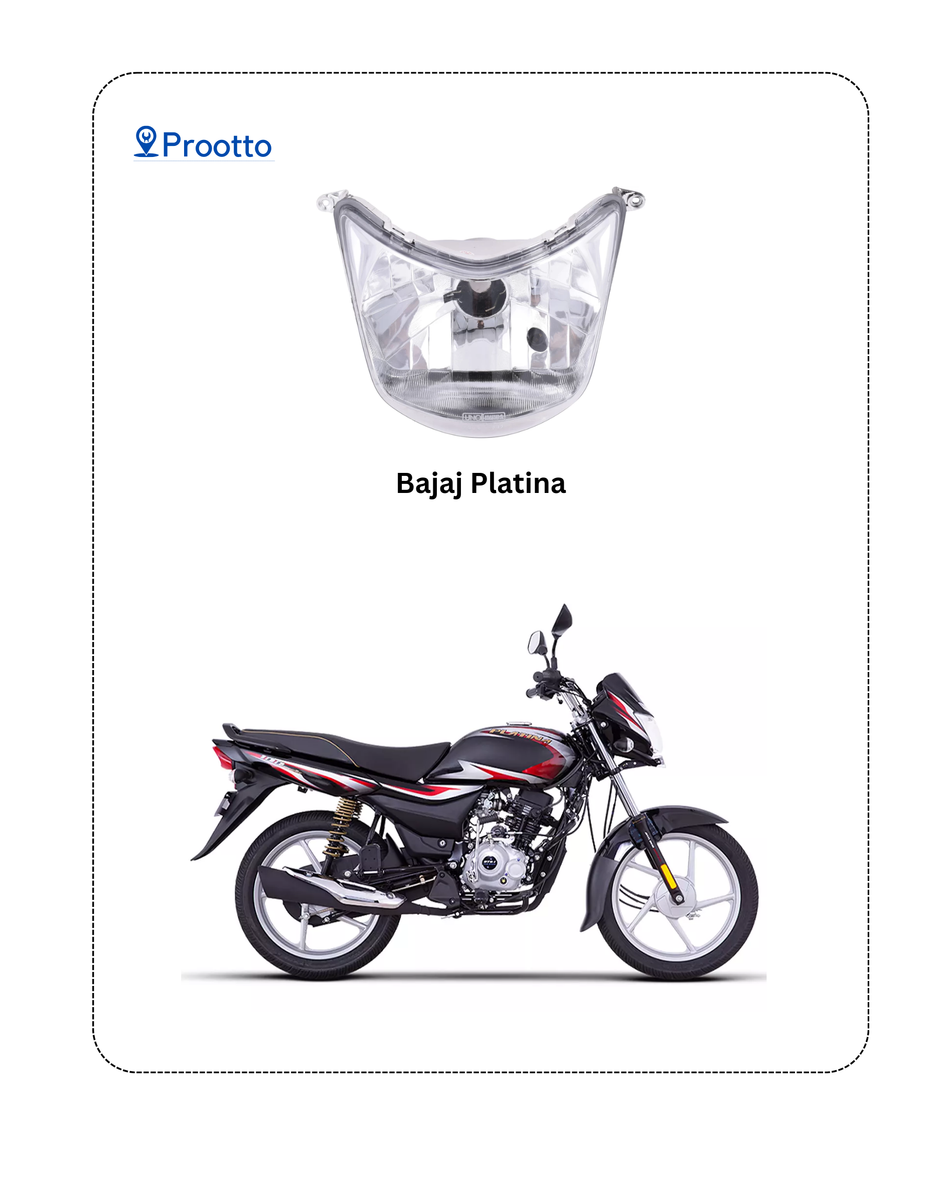 HEAD LAMP PLATINA WITH PARKING