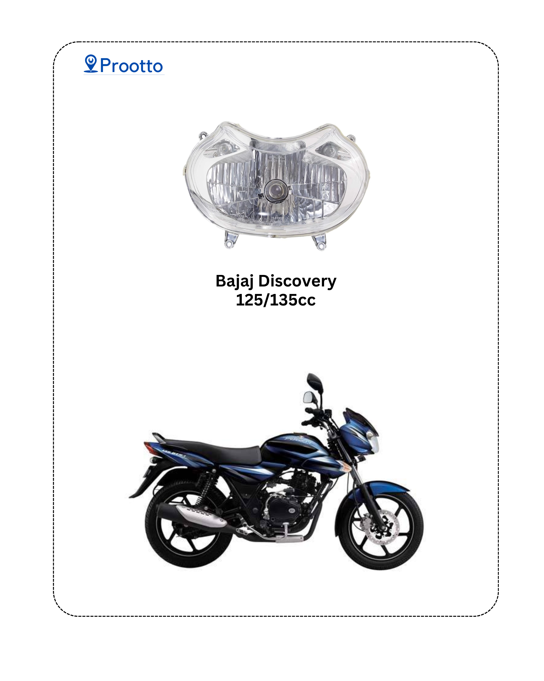 HEAD LAMP BAJAJ DISCOVER 135 CC
