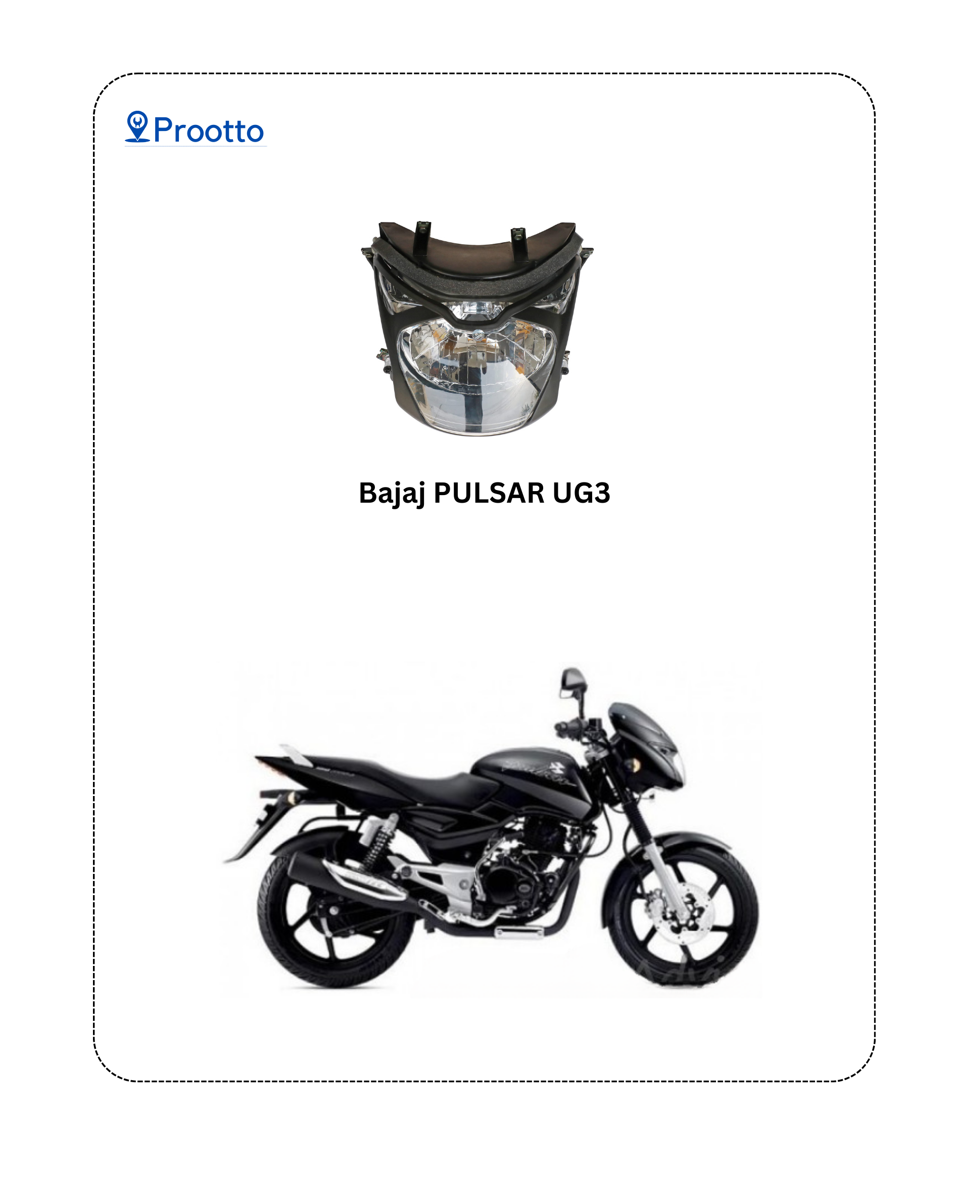 HEAD LAMP BAJAJ PULSAR UG3
