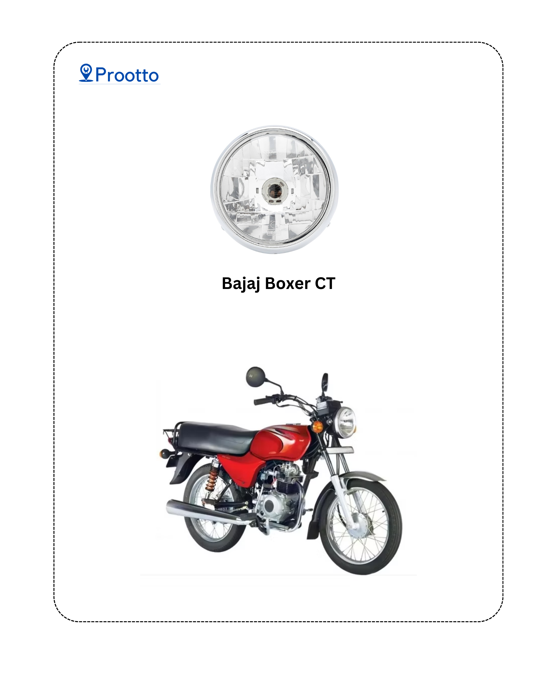 HEAD LAMP BAJAJ BOXER CT