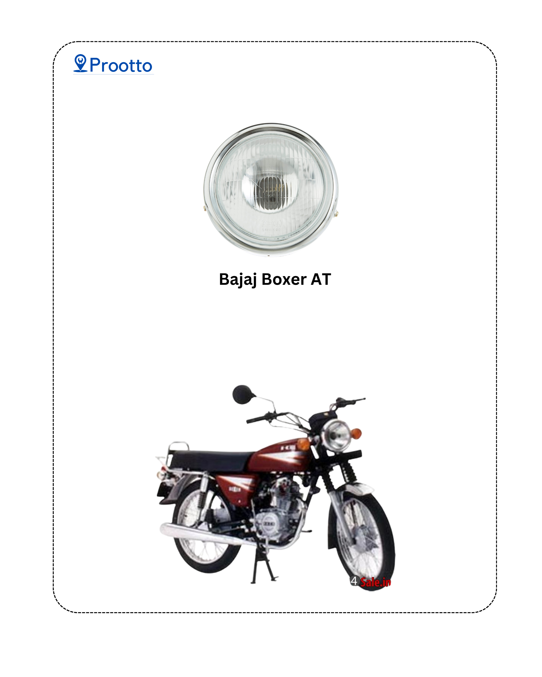 HEAD LAMP BAJAJ BOXER AT