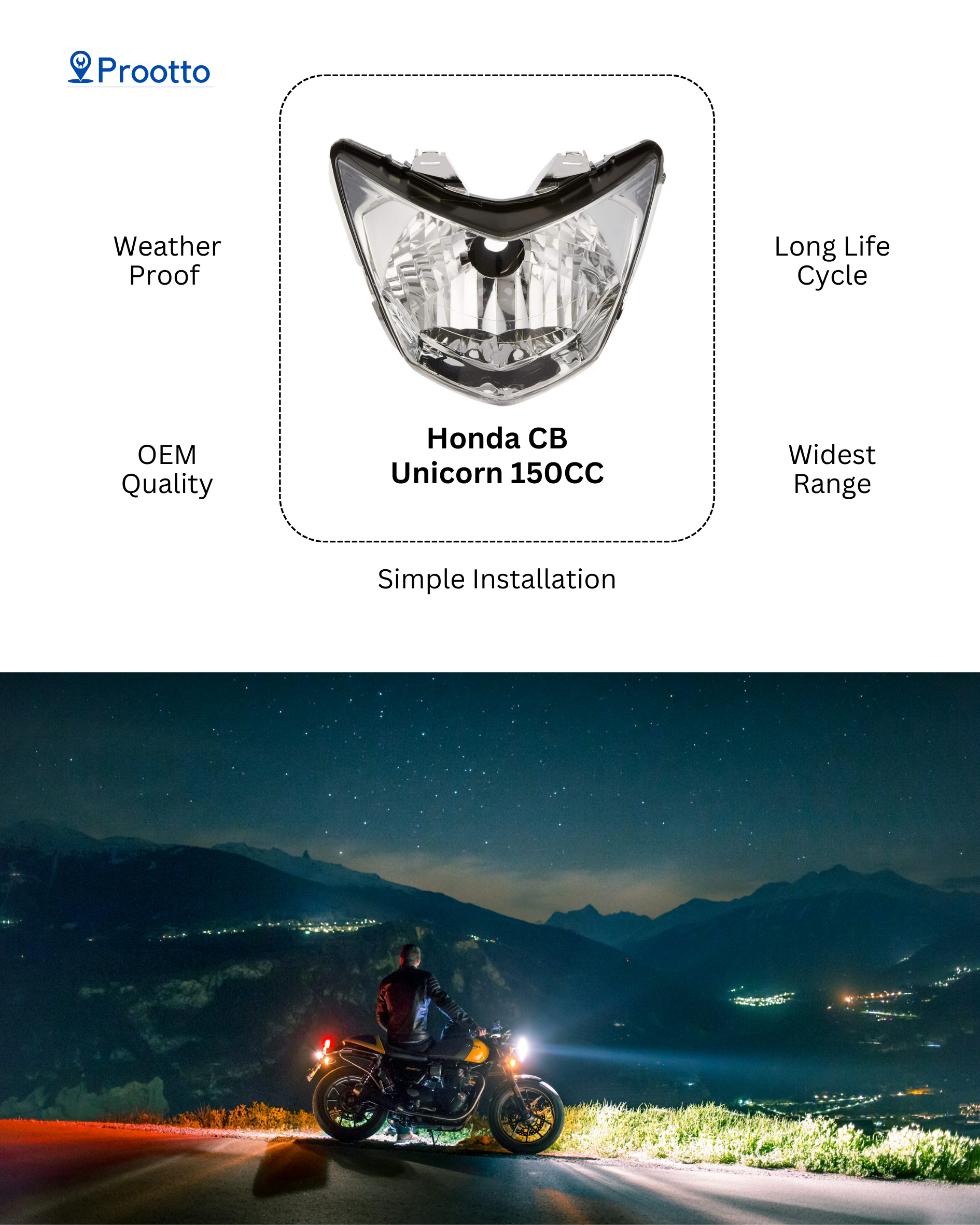 HEAD LAMP HONDA UNICORN 150 CC