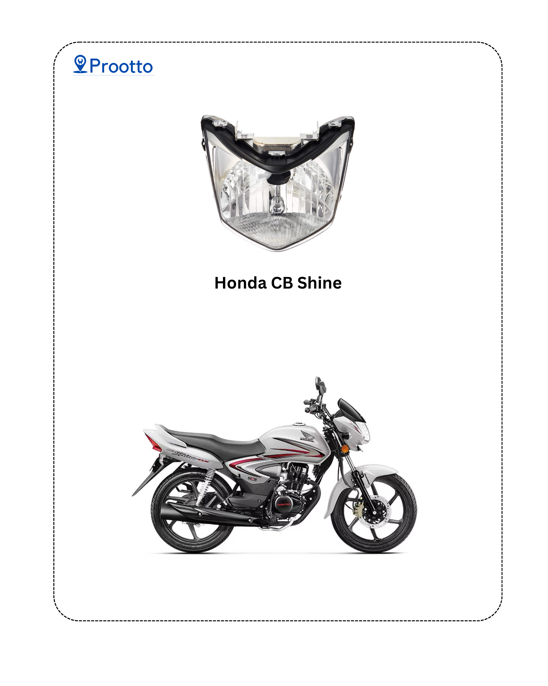 HEAD LAMP HONDA CB SHINE