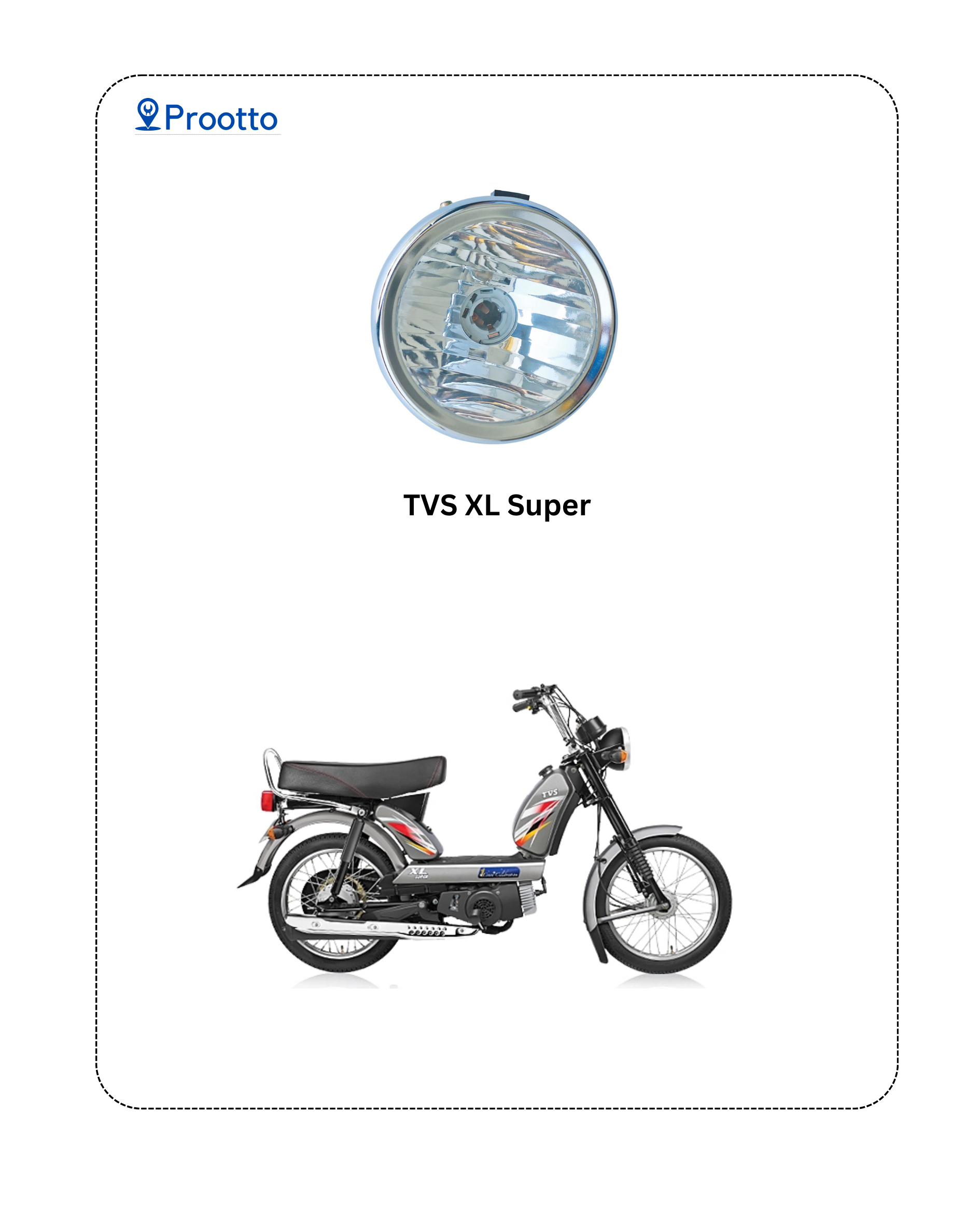 HEAD LAMP TVS SUPER XL100