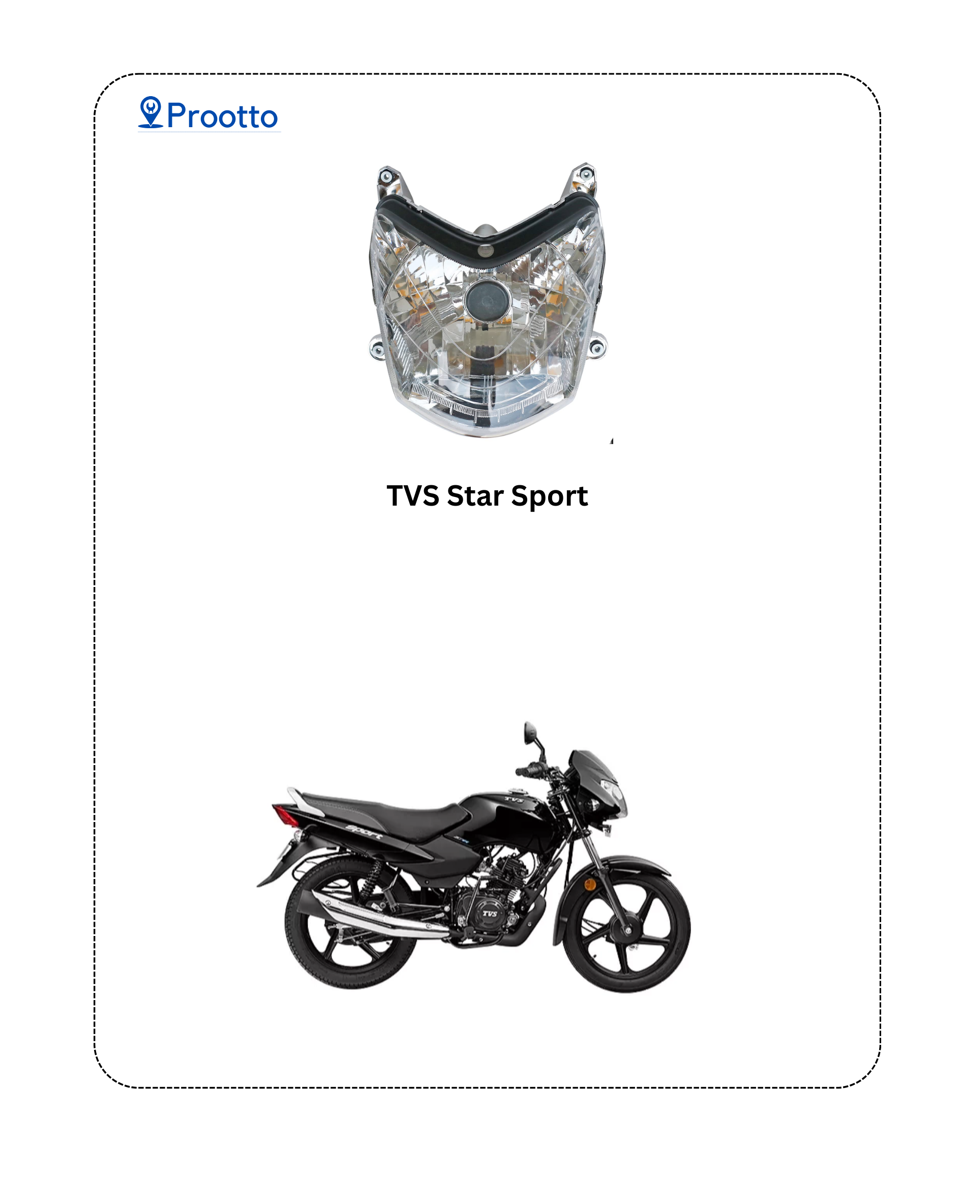  HEAD LAMP TVS STAR SPORTS