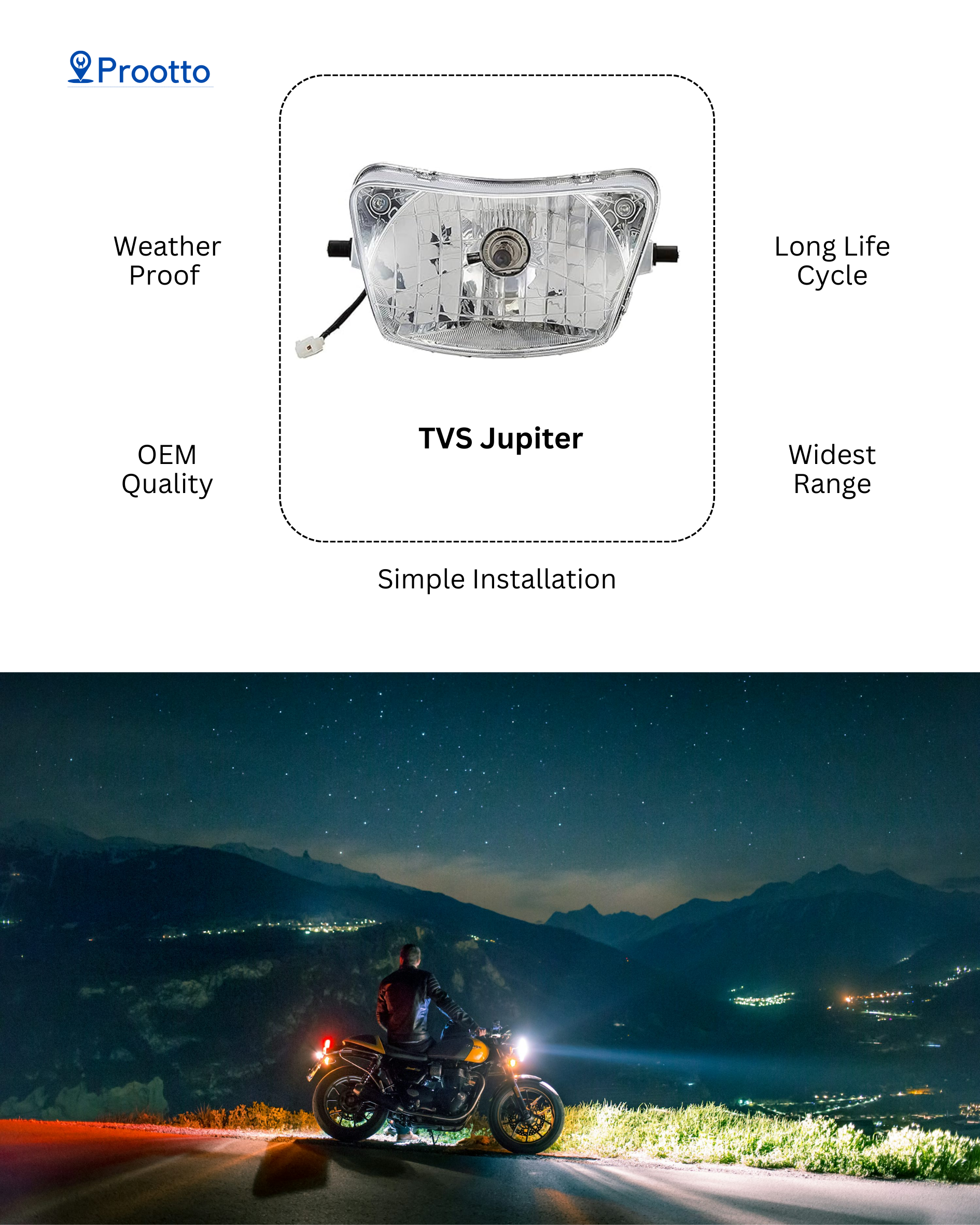  HEAD LAMP TVS JUPITER