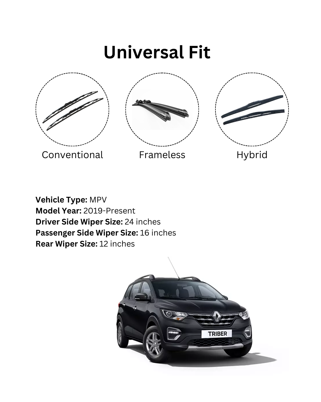 Renault Triber Wiper Blades