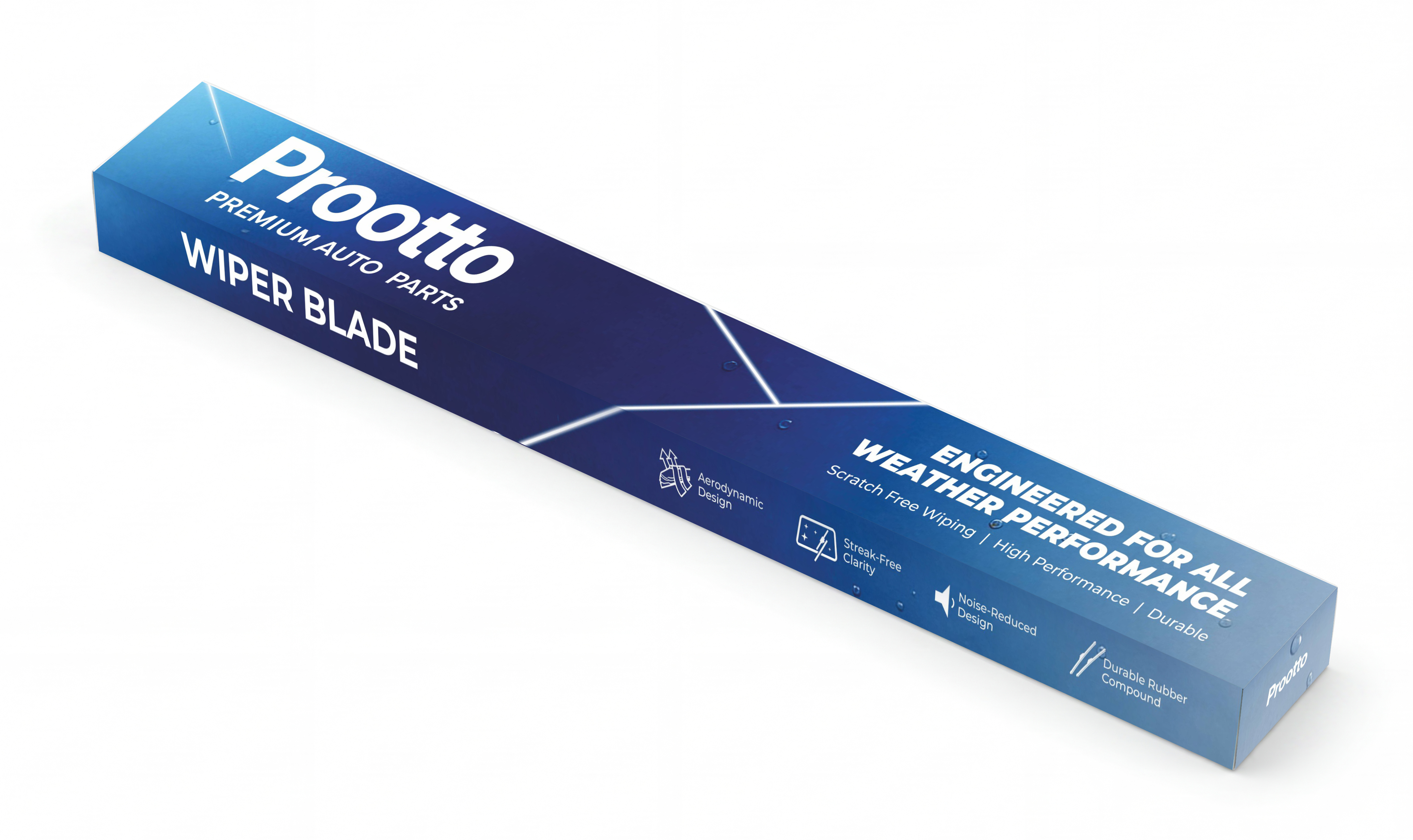 Prootto 14 Inch (350mm) Conventional Wiper Blade – U Hook Type | Smooth & Streak-Free Performance