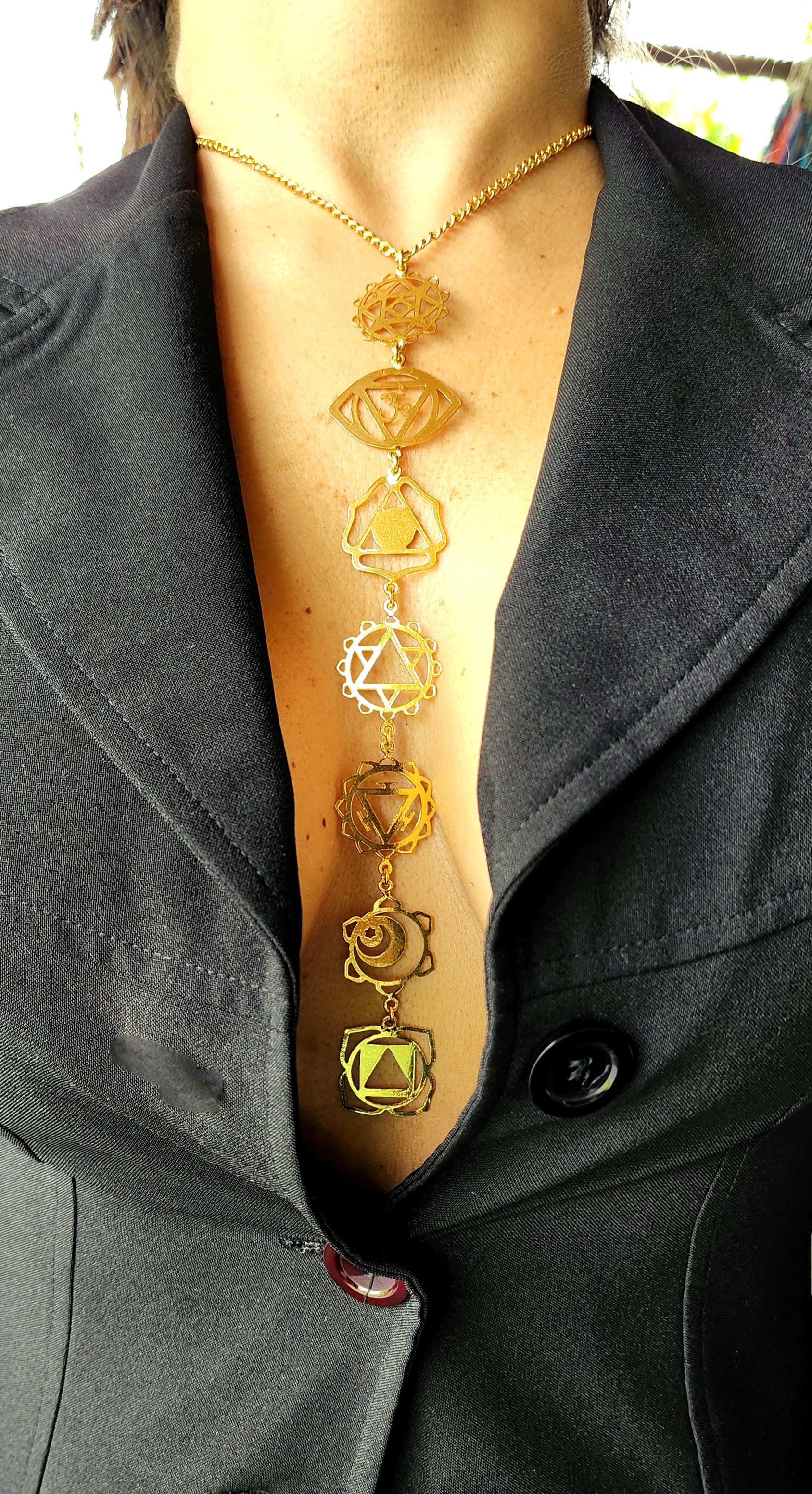 Collar Chakras dorados