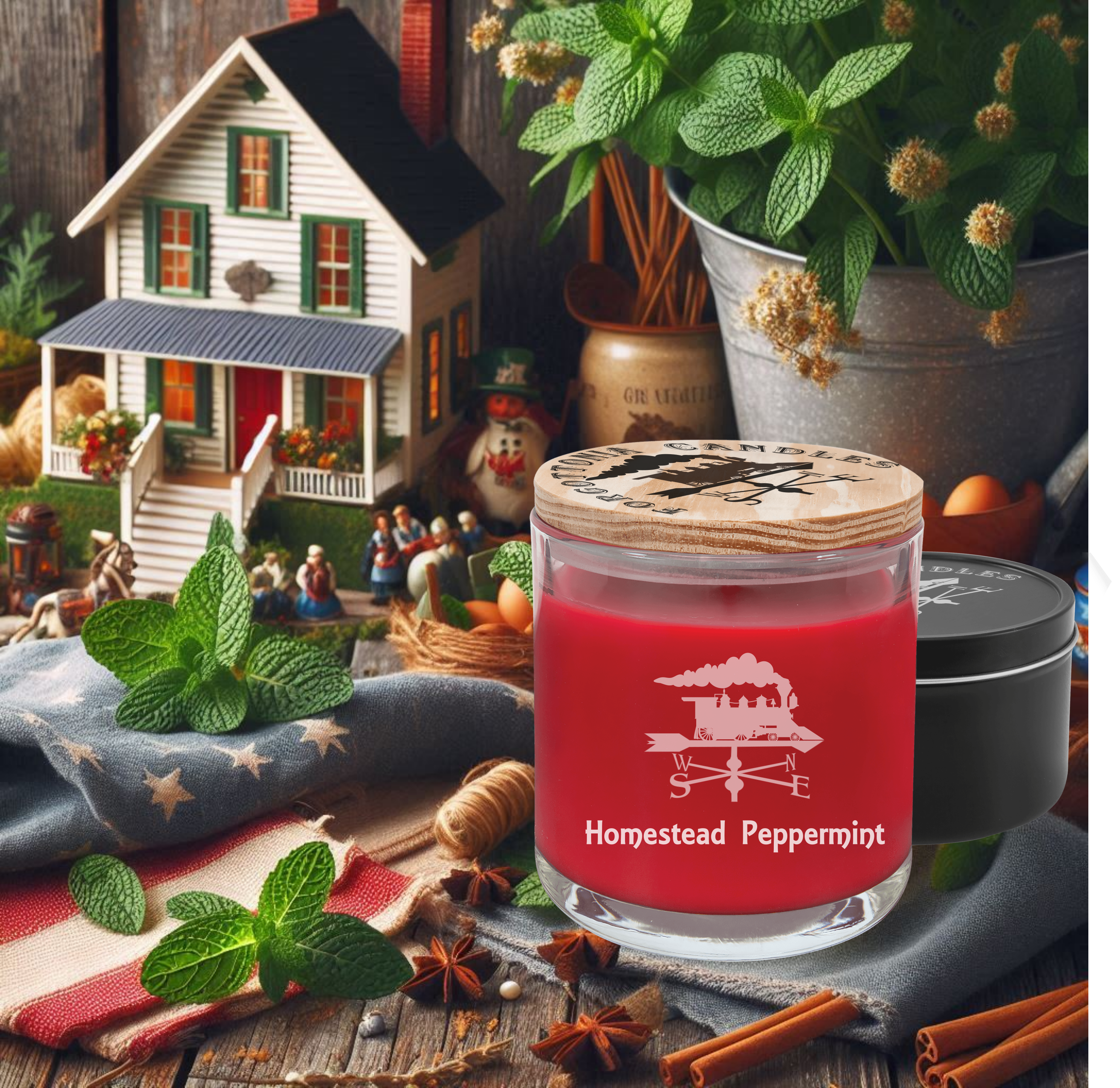 Forgottonia Candles, Homestead Peppermint