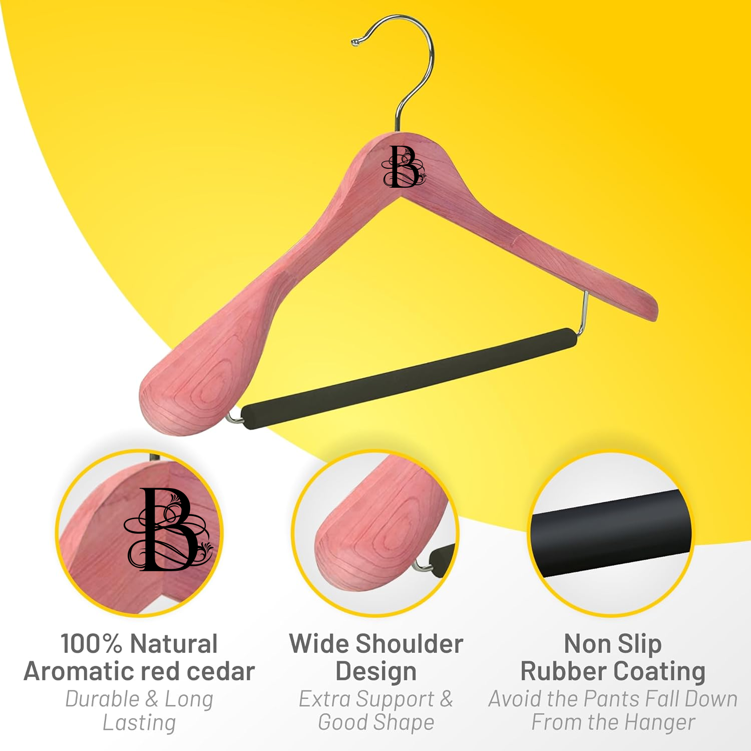 Cedar Clothes Hanger w/Monogram