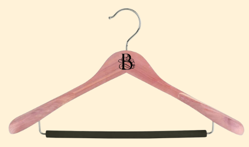 Cedar Clothes Hanger w/Monogram