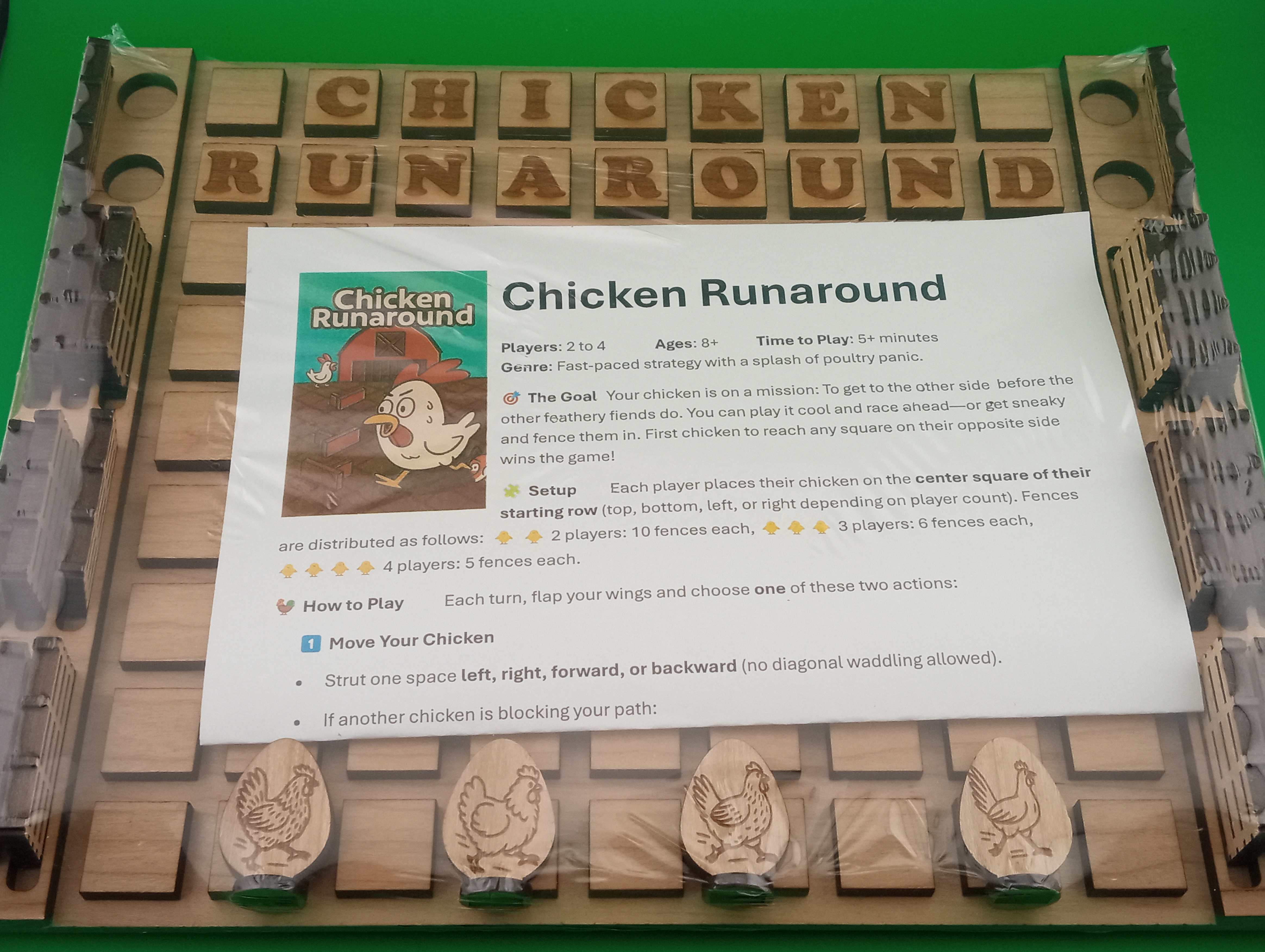 Chicken Runaround Board Game