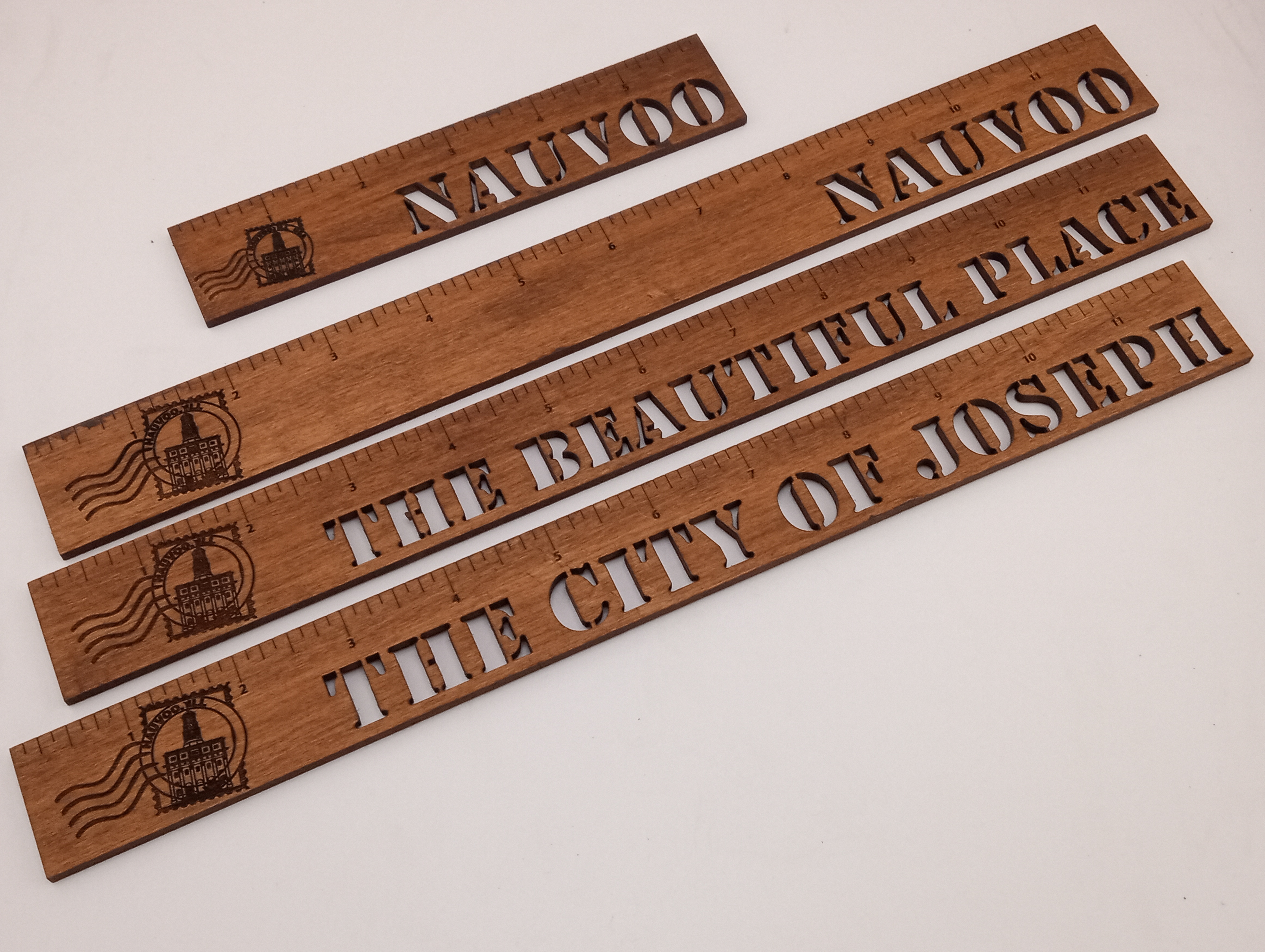 Nauvoo 12" & 6" Cherry Wood Ruler