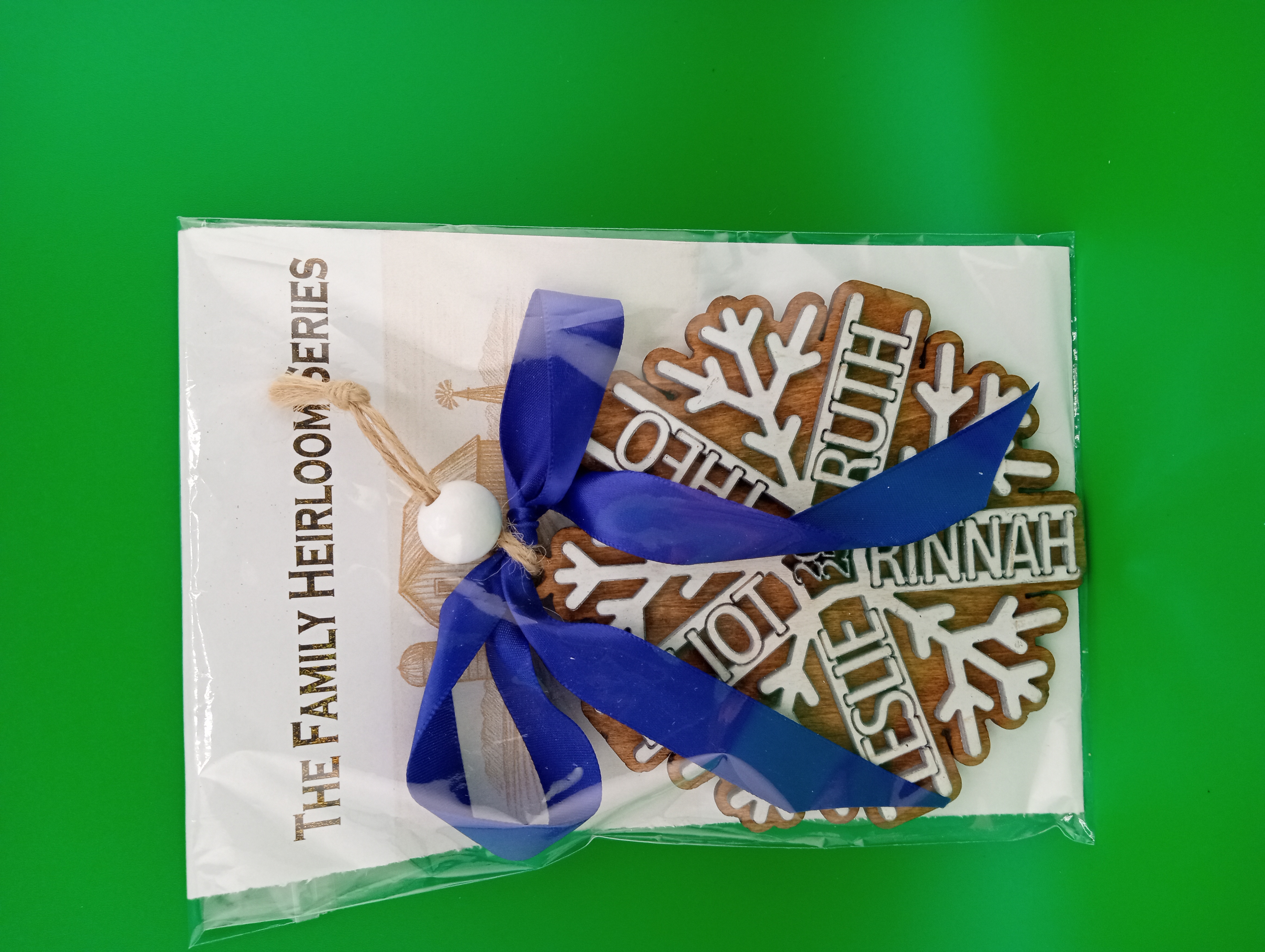 Custom Family Christmas SNOWFLAKE Ornament