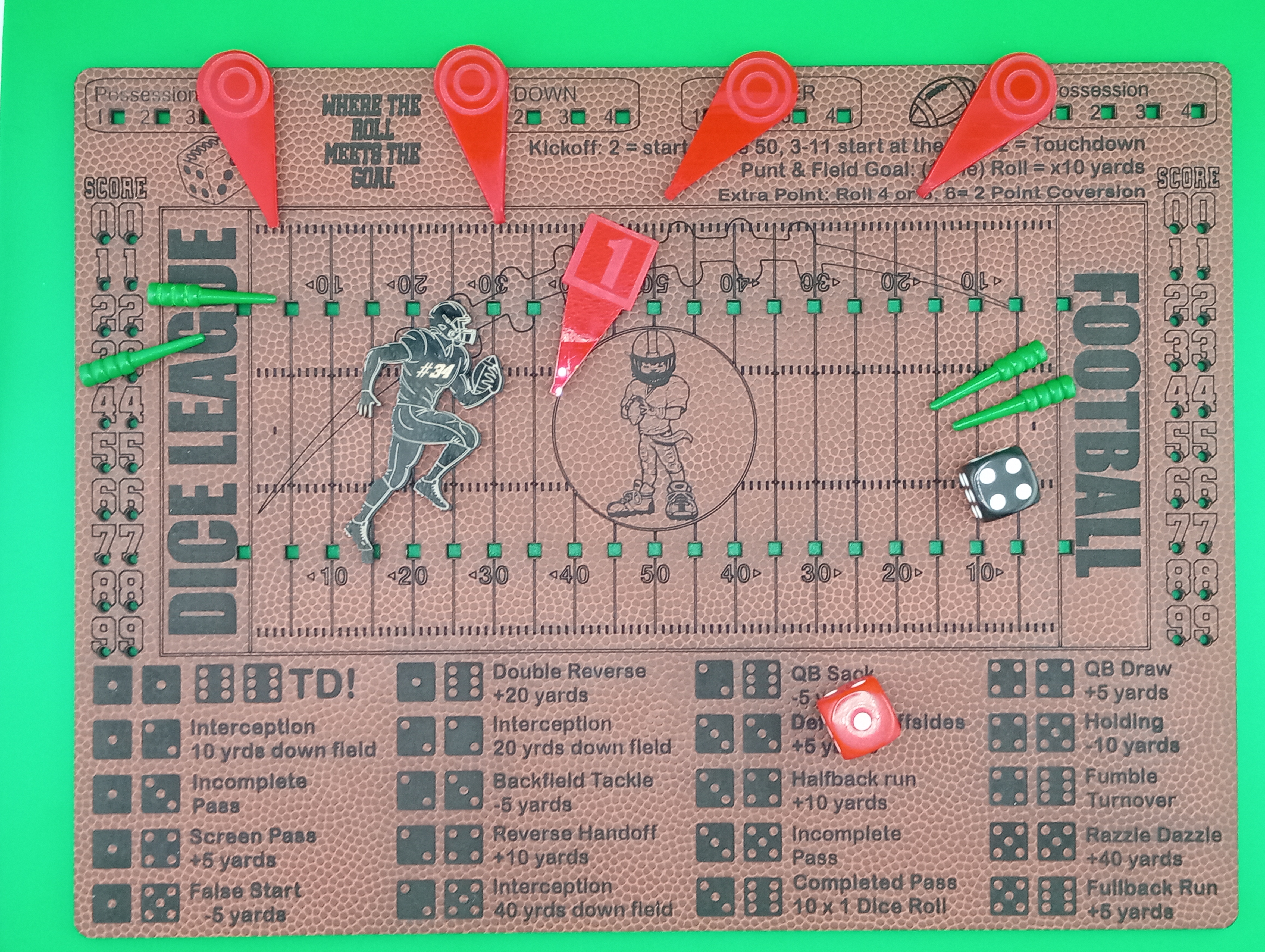 Tabletop Dice Football Game